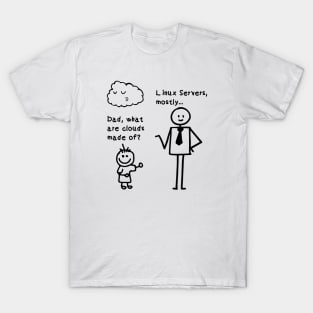 Dad what are clouds made of linux servers mostly T-Shirt